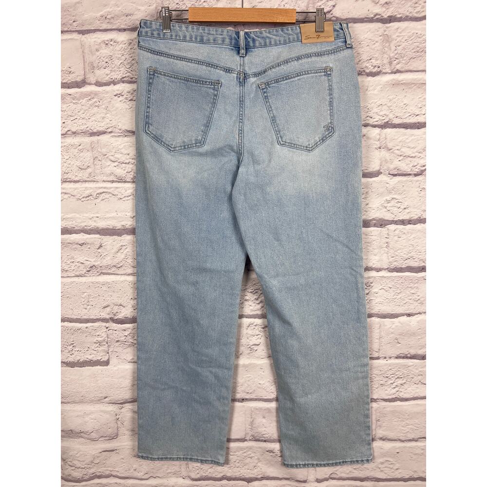 Seven7 Women's 12 Y2K Minimalist Staple‎ Soft Norm Loose Straight Denim Jeans - Picture 4 of 12